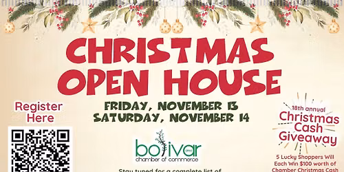 2026 Christmas Open House - Friday, November 13 & Saturday, November 14