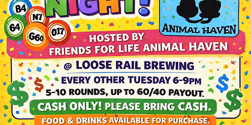BINGO! with Friends For Life Animal Haven