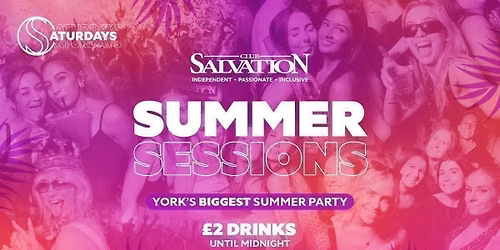 SALVATION SATURDAYS: Summer Sessions