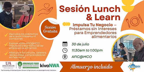 Lunch & Learn: Impulsa Tu Negocio de Alimentos \u2014 Pr\u00e9stamos sin Intereses
