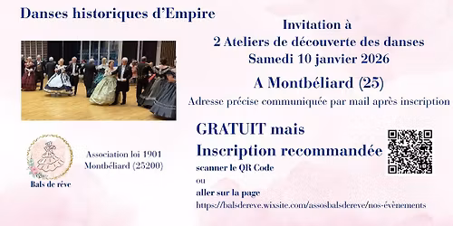 2 ateliers pour d\u00e9couvrir les danses du Second Empire