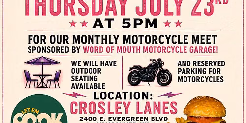 Word of Mouth Bike Night at Crosley Lanes