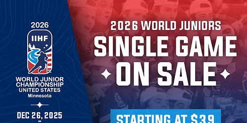 2026 IIHF World Junior Hockey Championship - Group A Package at Grand Casino Arena
