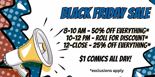 BLACK FRIDAY SALE at Crooked Dog Comics