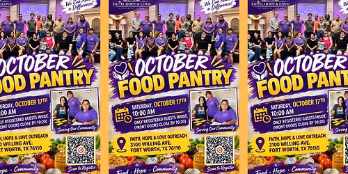 OCTOBER Food Pantry Morning @ FHL Outreach Center