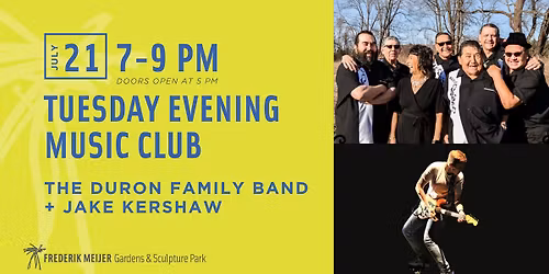 The Duron Family Band + Jake Kershaw \u2013 Tuesday Evening Music Club
