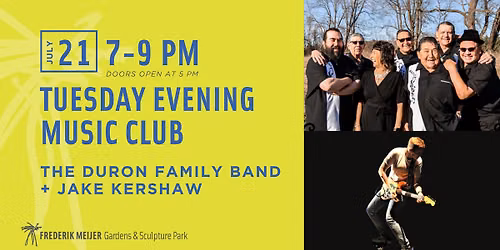 The Duron Family Band + Jake Kershaw \u2013 Tuesday Evening Music Club