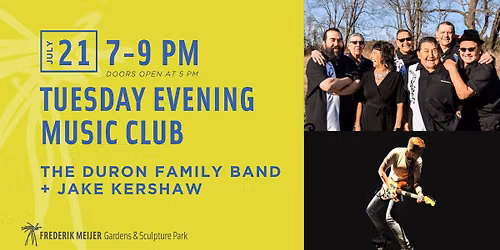 The Duron Family Band + Jake Kershaw \u2013 Tuesday Evening Music Club