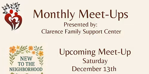 New to the Neighborhood:  New Family Monthly Meet Up