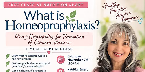 Free Health Seminar: What Is Homeoprophylaxis?