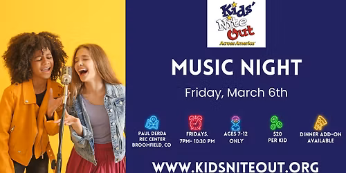 Music Night- Kids' Nite Out Across America