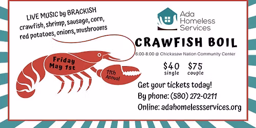 Ada Homeless Svcs. Crawfish Boil Fundraiser