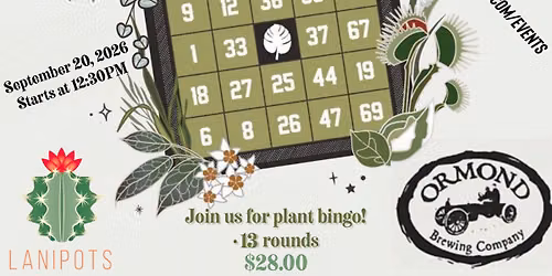 Plant Bingo September Sunday OBC!