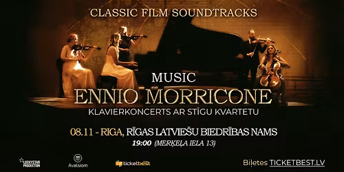 Ennio Morricone m\u016bzika klavier\u0113m un st\u012bgu kvartetam