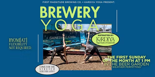 Brewery Yoga at First Mag with Kardiya Yoga