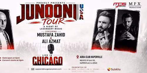 Ali Azmat and Mustafa Zahid Junooni Tour Live in Chicago