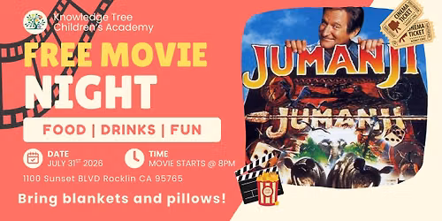 \ud83c\udfacSUMMER MOVIE NIGHT!\ud83c\udfac| Jumanji
