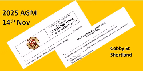 MGCCN AGM\/ November Club Night