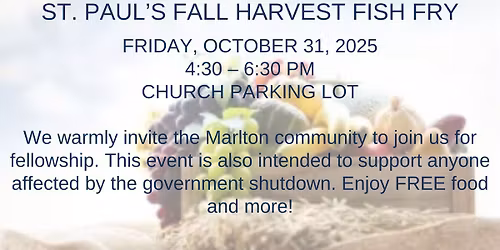 St. Paul's Fall Harvest Fish Fry