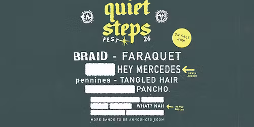 Quiet Steps Fest, Leeds, UK - Braid \/ Faraquet \/ Hey Mercedes \/ pennines \/ Tangled Hair, Pancho