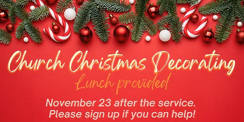 Church Christmas Decorating