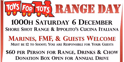 December Range Day, Toys for Tots, & Christmas Party!
