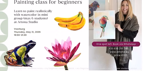 Thursday Aquarelle Group 19:00-21:30  in Voorburg