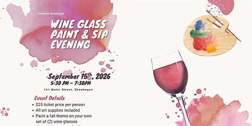 Wine glass paint and sip
