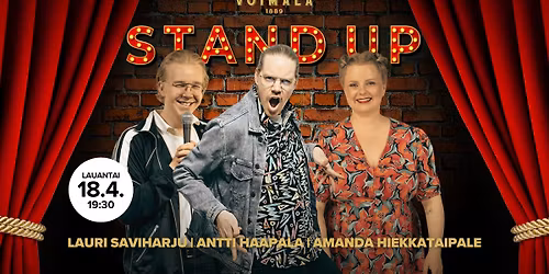 Antti Haapala, Lauri Saviharju ja Amanda Hiekkataipale - Voimalan Stand Up Club