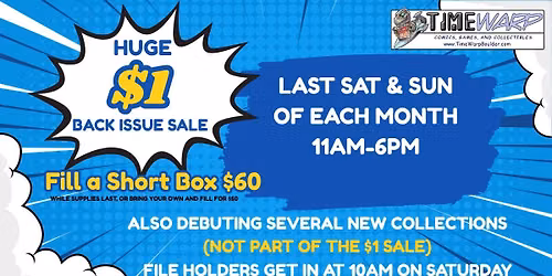 $1 Back Issue Sale & Collections Debut