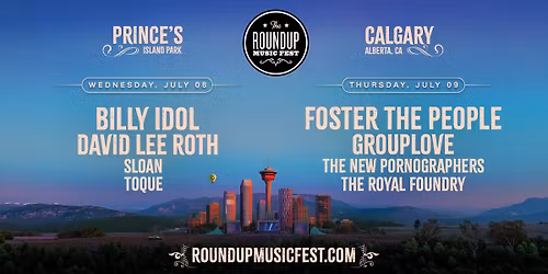 Roundup MusicFest 2026 - DAY 1 - Billy Idol, David Lee Roth, Sloan & Toque