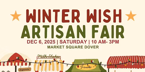 Winter Artisan Fair | Market Square | SAT 6th Dec | 10am - 3pm