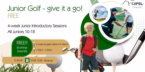 Junior Golf FREE Introductory Sessions