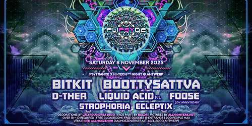 THE FLIPSYDE - Psytrance night @ Antwerp
