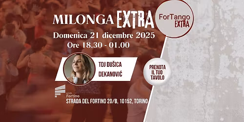 Milonga Extra del Fortino, Tdj Du\u0161ica Dekanovi\u0107, 21 dicembre 2025