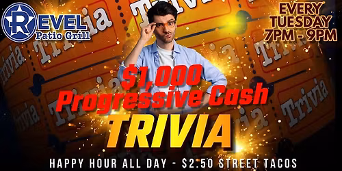 $1,000 Progressive Cash Pot Trivia Night with Shoji