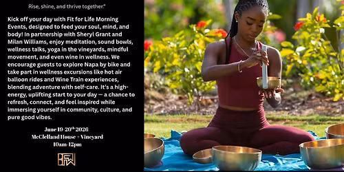 BFWE26 FIT FOR LIFE WELLNESS IN WINE COUNTRY