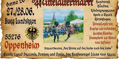 Mittelaltermarkt Burg Landskron zu 55276 Oppenheim