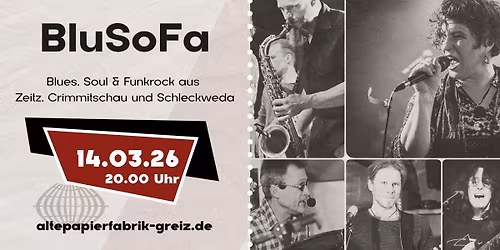 Blusofa -  Funk & Soul in der Pappe
