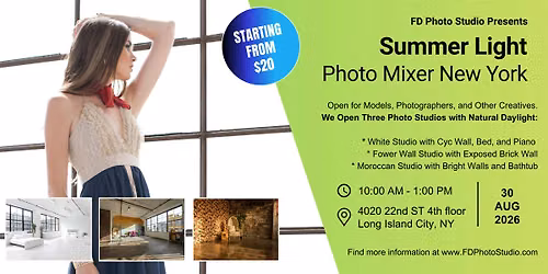 Summer Light Photo Studio Mixer in Long Island City