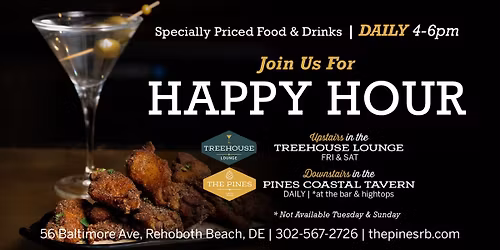 Happy Hour at The Pines Coastal Tavern