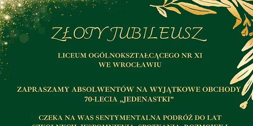 70- LECIE LICEUM OG\u00d3LNOSZTA\u0141C\u0104CEGO NR XI
