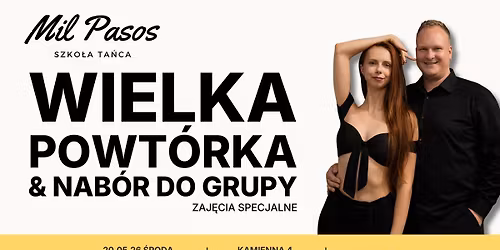 WIELKA POWT\u00d3RKA & NAB\u00d3R DO GRUPY BACHATA P2 - 20.05.26.- \u015aRODA 18:00-19:55!