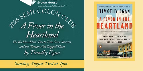 August Semi Colon Club Book Discussion: Fever in the Heartland