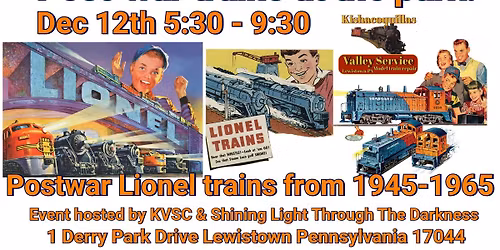 Postwar trains at the park