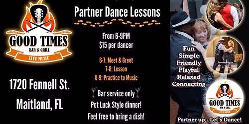 Tuesday Night Partner Dance Lessons at Good Times Bar & Grill!