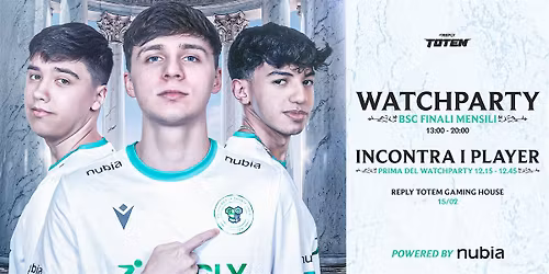 Watch Party Finali Mensili Marzo - Reply Totem Gaming House