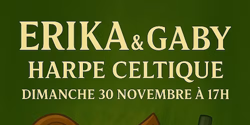 Concert Harpe celtique avec Erika et flûte irlandaise(high and low whistle) avec Gaby.