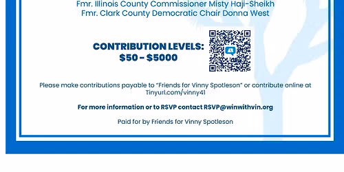 Fundraiser supporting Vinny Spotleson for Assembly District 41