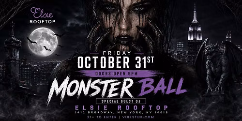 Monster Ball- NYC Best Halloween Party @ Elsie Rooftop & Penthouse 10\/31